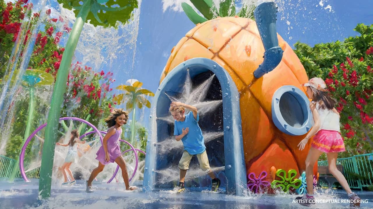 SpongeBob SquarePants Bikini Bottom concept art at Universal Kids Resort