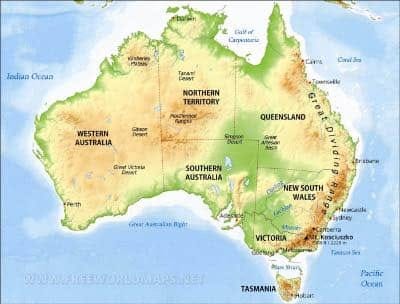 The six states of Australia.