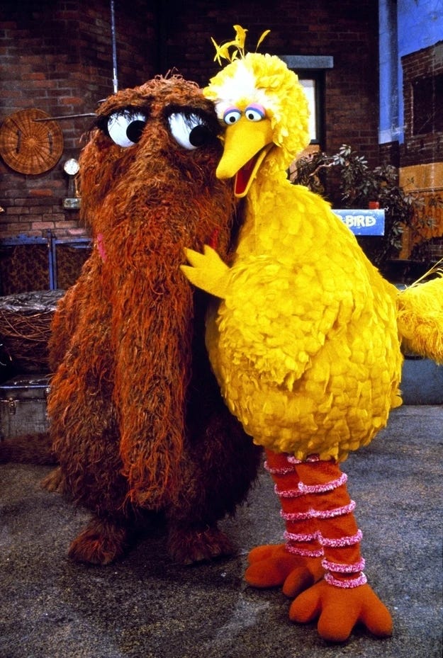 big bird and mr. snuffleupagus
