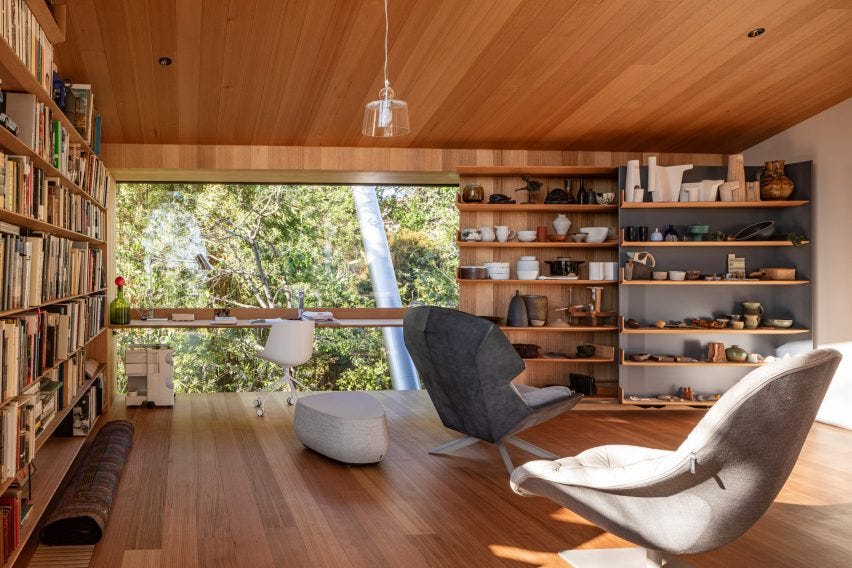 Study desk and shelves in Kew Residence by John Wardle Architects in Melbourne, Australia Study desk and shelves in Kew Residence by John Wardle Architects in Melbourne, Australia