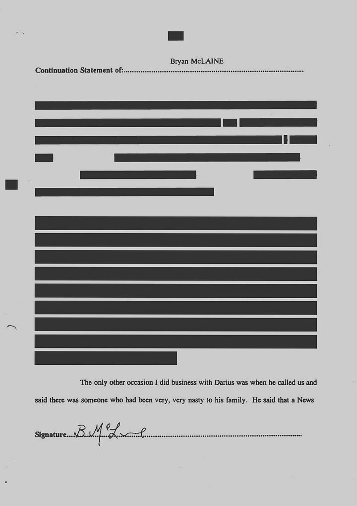 Brian McLaine's Police Statement on Stuart Collier
