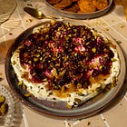 cranberry labneh dip with stuffing crackers