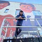 Behind that historic mural going up on Main Street