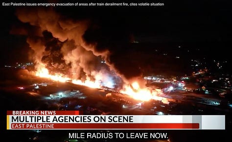 Photos of fire, plume 