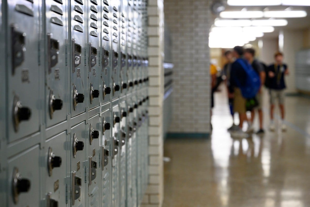 Students gather in the hallway outside of a classroom as they wait for a teacher between periods Wednesday, Sept. 13, 2023, in Odessa. Students gather in the hallway outside of a classroom as they wait for a teacher between periods Wednesday, Sept. 13, 2023, in Odessa.