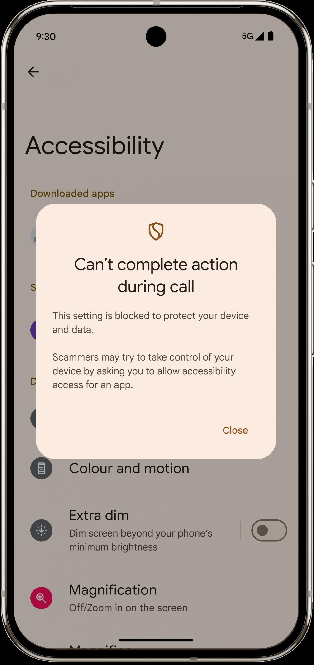 Protección contra estafas durante las llamadas en acción Protección contra estafas durante las llamadas en acción