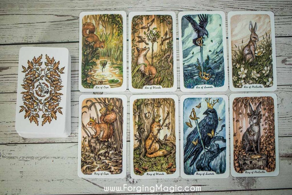 Oak Ash and Thorn Tarot Deck Minor Arcana.