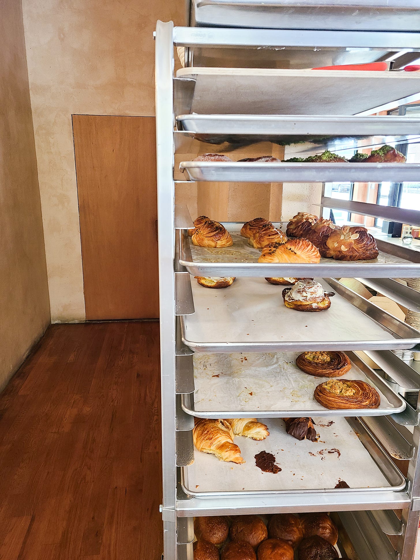 Little Flower Cafe pastry rack