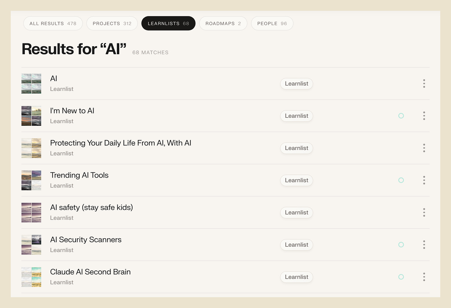 Search results filtered to learnlists Search results filtered to learnlists
