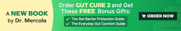 A NEW BOOK by Dr. Mercola - Order Gut Cure 2 and get these FREE bonus gifts: The Gut Barrier Protection Guide and The Everyday Gut Comfort Guide.