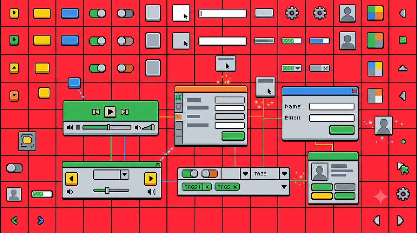 Design systems are the standards movement’s direct descendant — shared parts, recombined.
