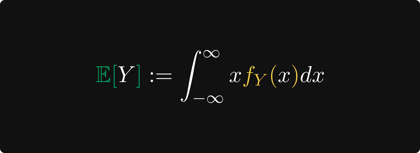 Expected value of a continuous random variable