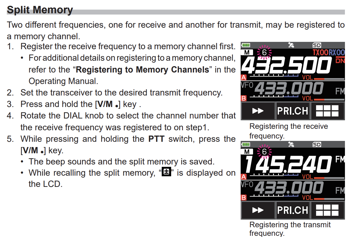 Split memory instructions from FT5DR manual