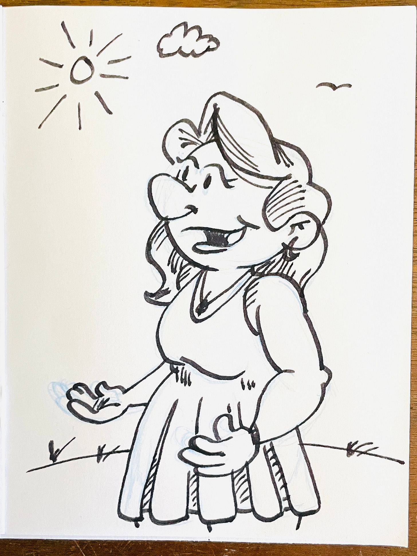 Sketch of a young woman