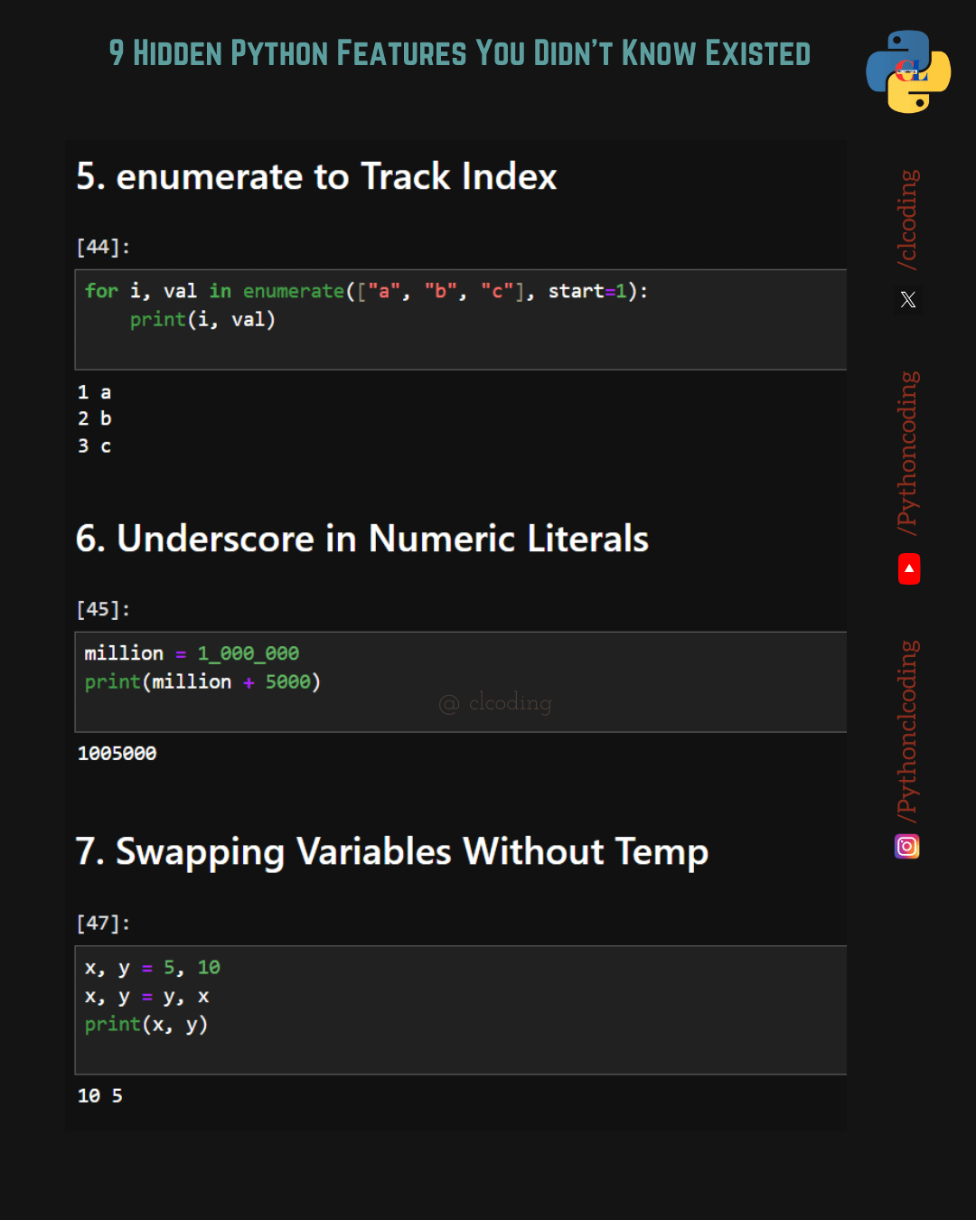 🐍 9 Hidden Python Features You Didn't Know Existed