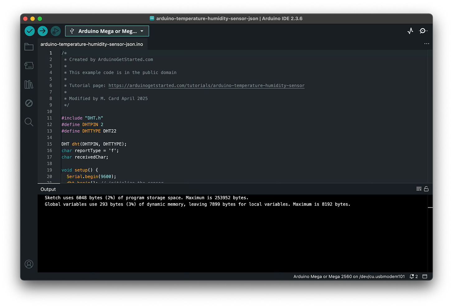 Reading Sensor Data from an Arduino Microcontroller with Python