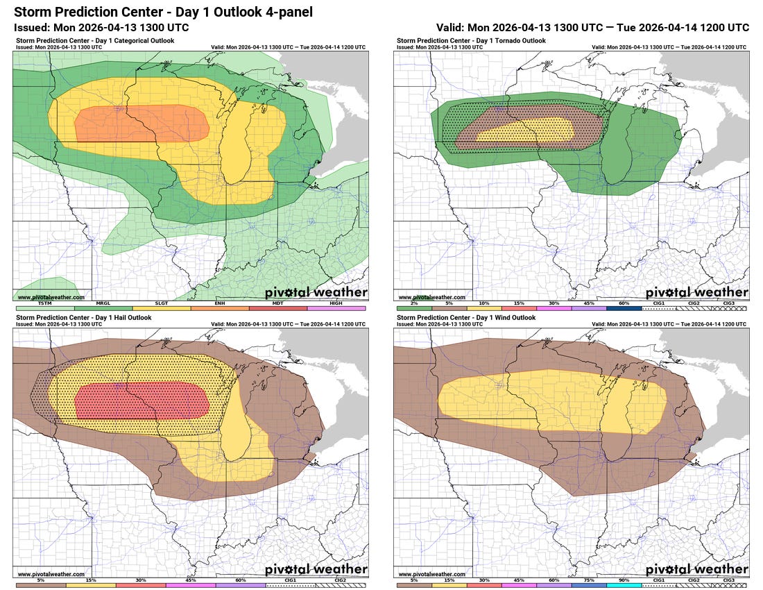 Active severe weather expected this week – starting in the Upper ...