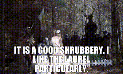 Image of It is a good shrubbery. I like the laurel particularly.