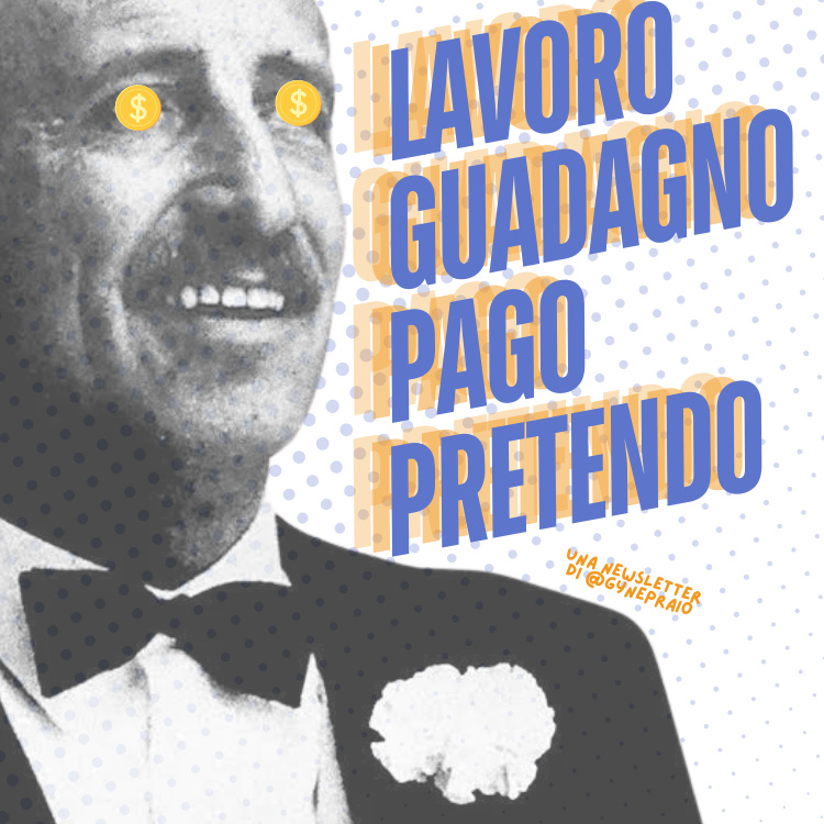 Lavoro Guadagno Pago Pretendo