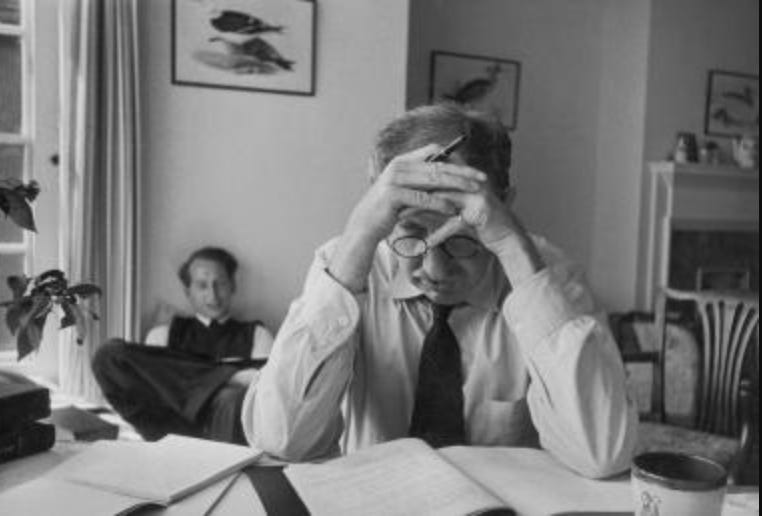 Photo of E.M. Forster at his desk