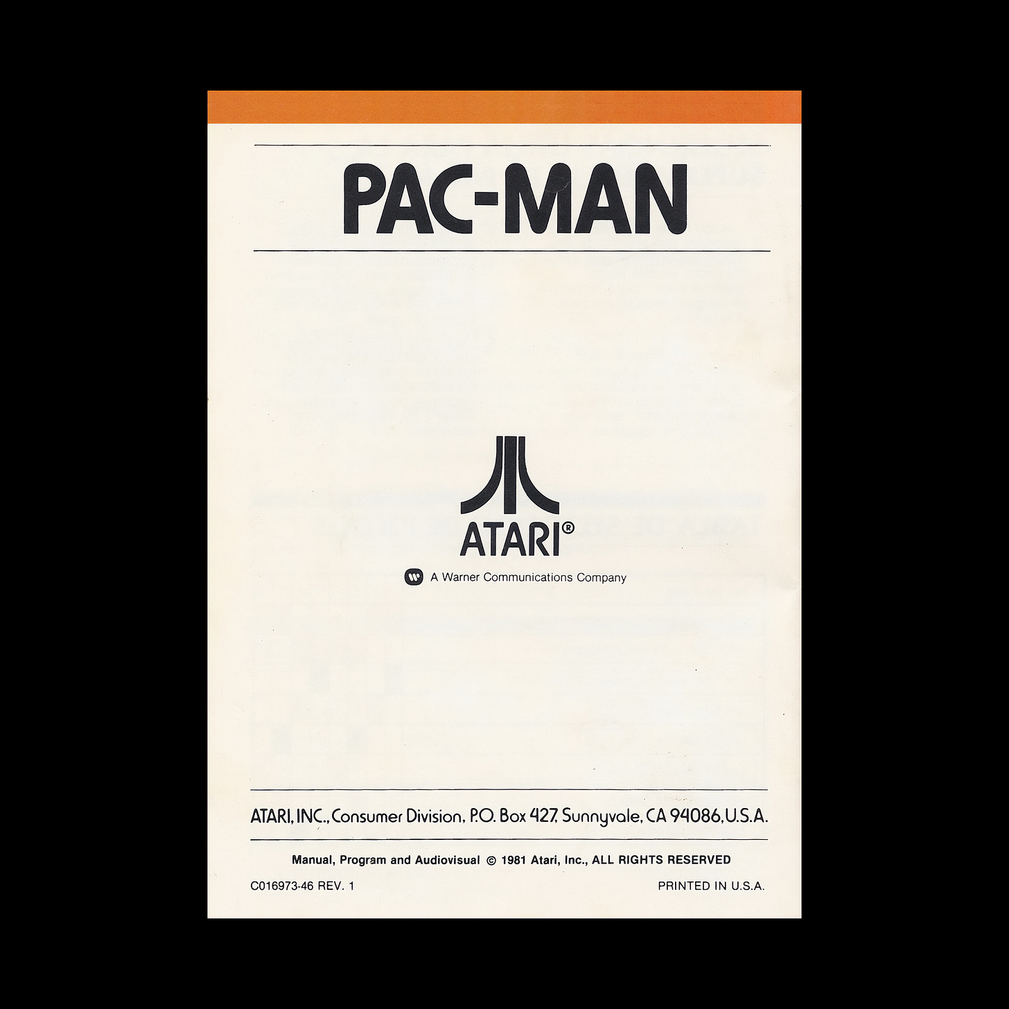 Pac-man instructions featuring Atari logo design, 1972, George Oppermann and Evelyn Seto, LogoArchive, Logo Histories