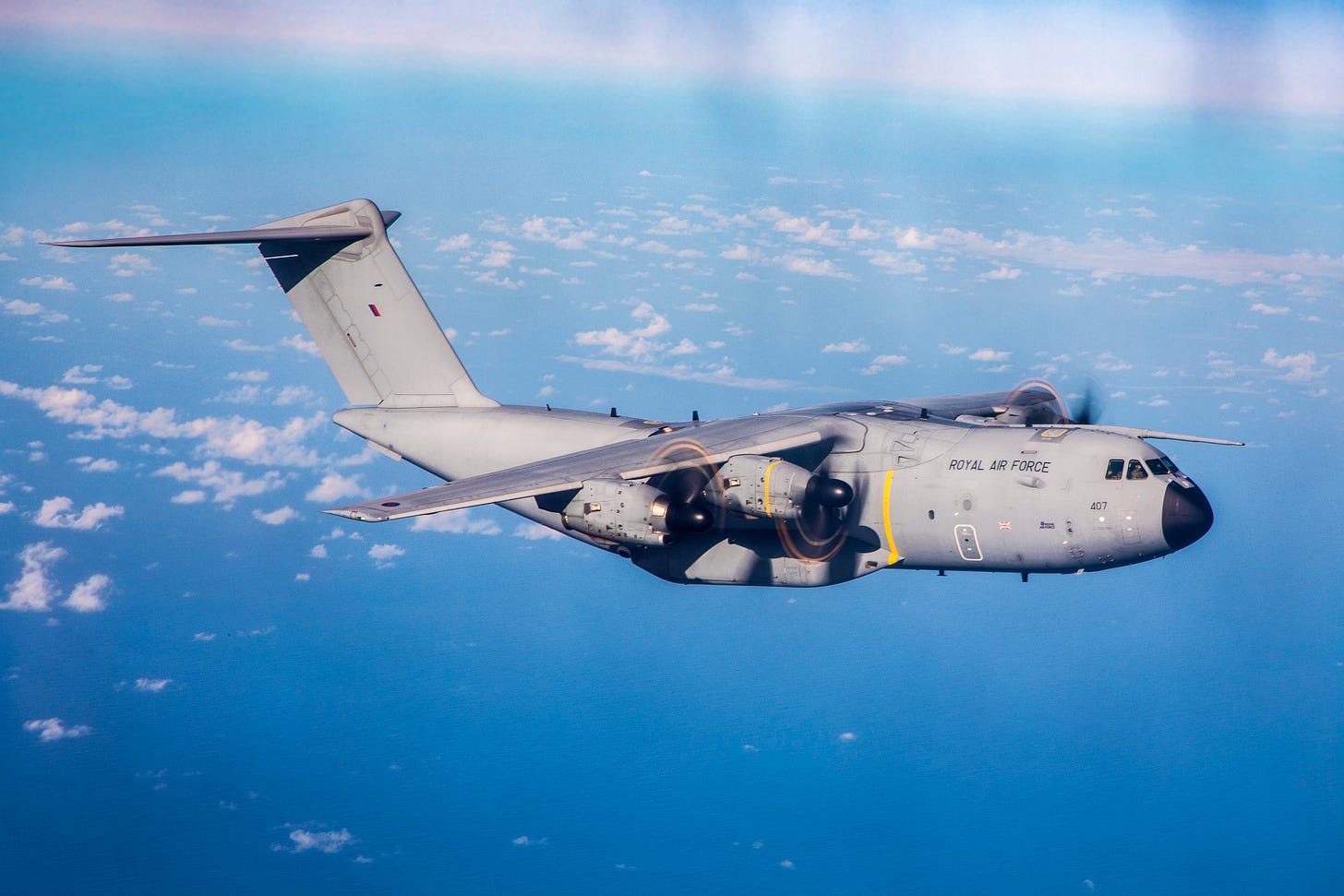 RAF Atlas C1 Transport aircraft refuelled over the South ...