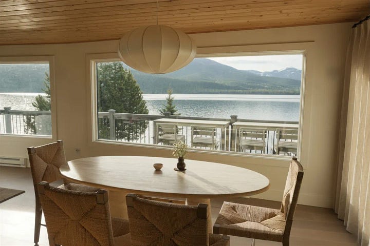 dining nook lake house