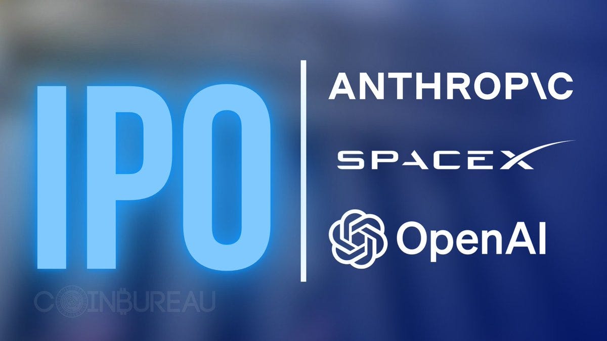 🚀 3 MEGA IPOs COULD HIT IN 2026 SpaceX, OpenAI, and Anthropic could raise  more than all U.S. IPOs in 2025 combined. With $1.6 TRILLION in combined  valuations, the listing of all