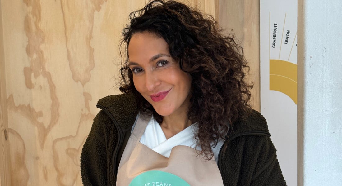 A picture of Luisa Vicinanza-Bedi - a woman with dark brown hair wearing a brown jacket and apron A picture of Luisa Vicinanza-Bedi - a woman with dark brown hair wearing a brown jacket and apron