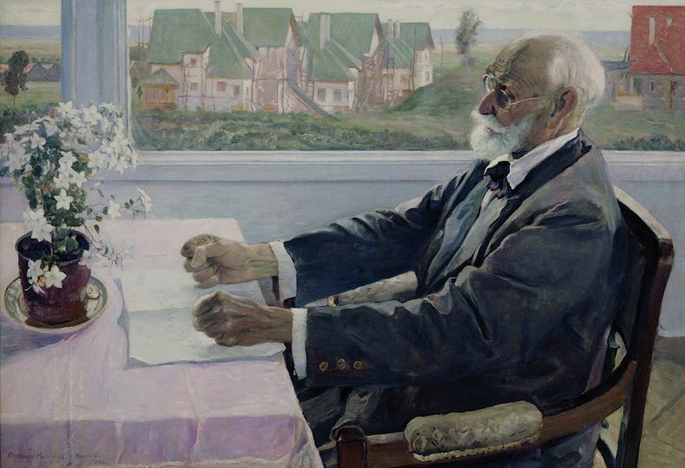 Thinker (Portrait of Philosopher Ivan Ilyin) by Mikhail Nesterov - Art  Renewal Center