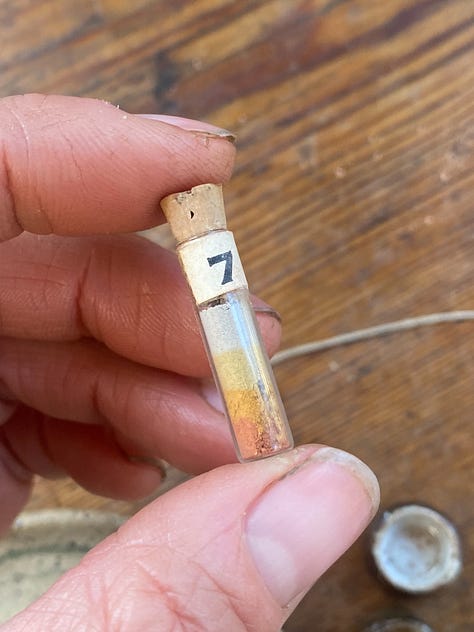 Documenting Pandemic Outdoor Adventures in Tiny Watch Vials filled with minerals and bugs