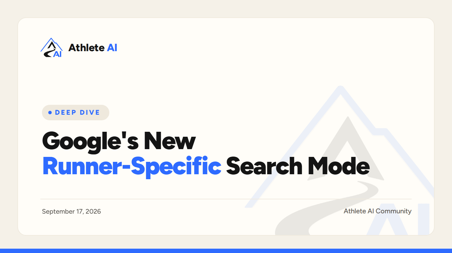 Google's New Runner-Specific Search Mode