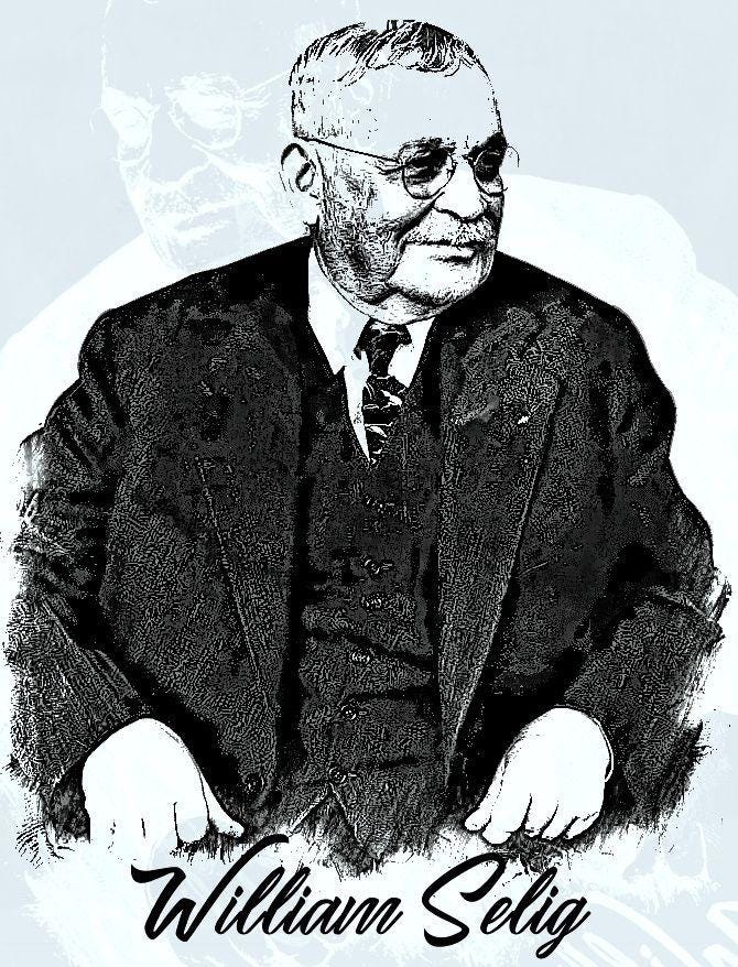 William Nicholas Selig was a pioneer of the American motion picture industry. | Studio logo, Motion picture, Movie studio