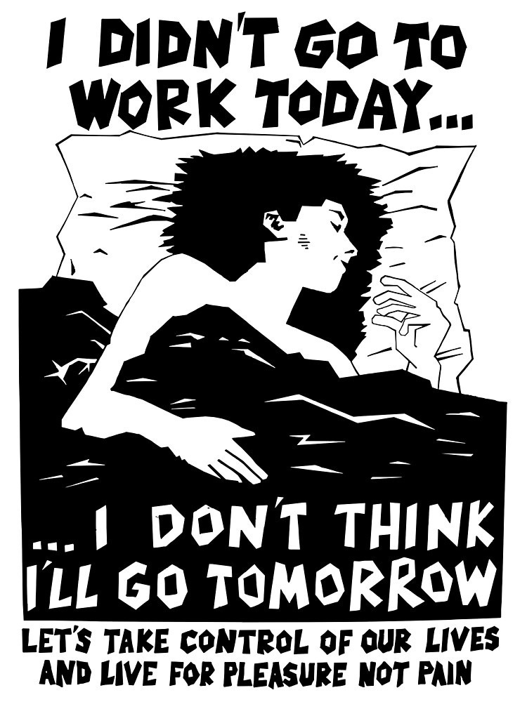 Kunstdruck for Sale mit "Poster "Ich bin heute nicht zur Arbeit gegangen""  von propagandaposts | Redbubble