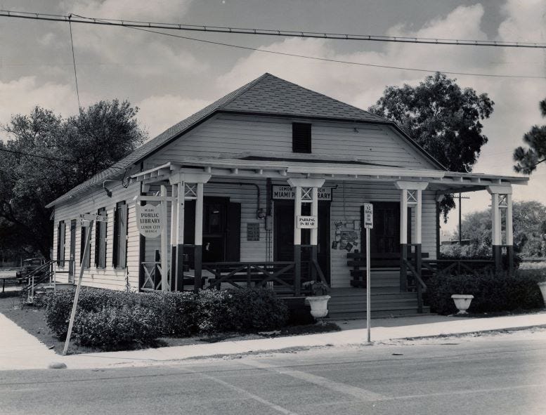 Figure 3: Lemon City Library in 1958. Courtesy of the Miami Herald. Photographer: Bill Kuenzel.