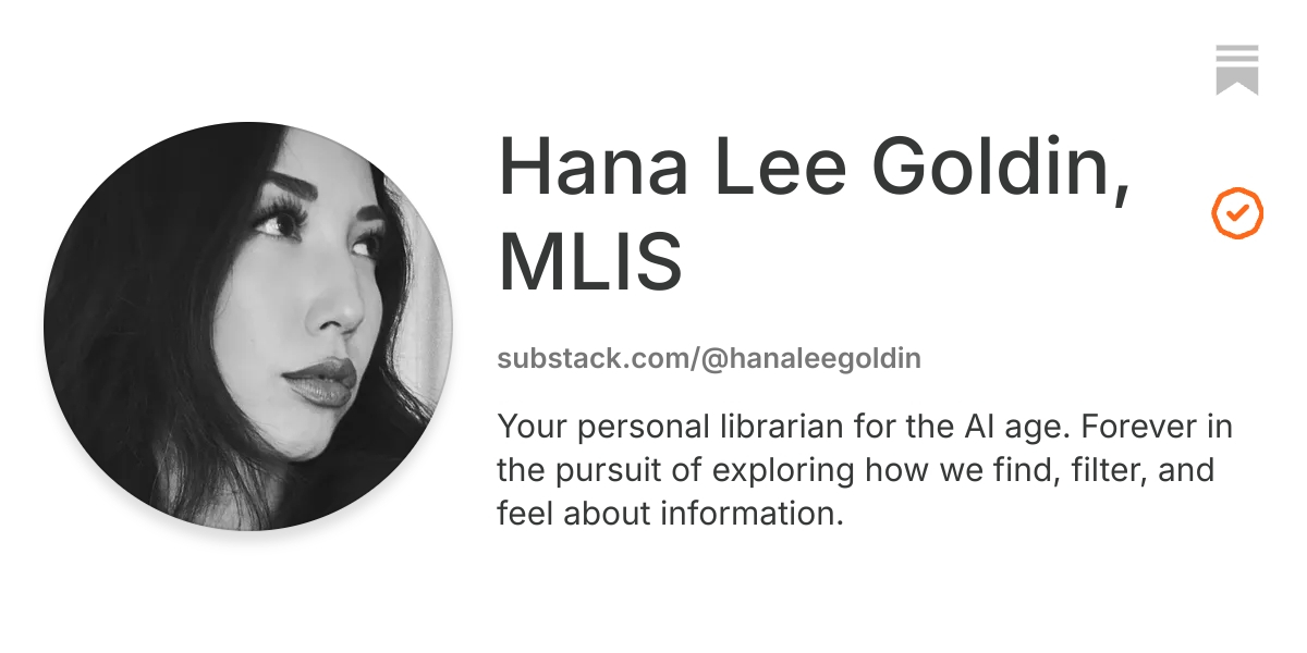 Hana Lee Goldin, MLIS | Substack
