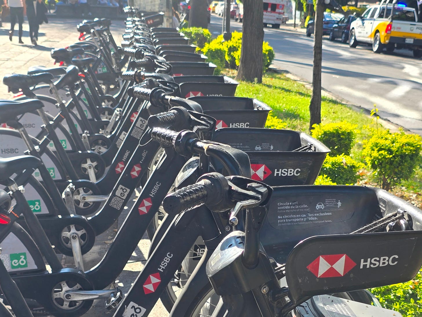 city rental bikes, Mexico City