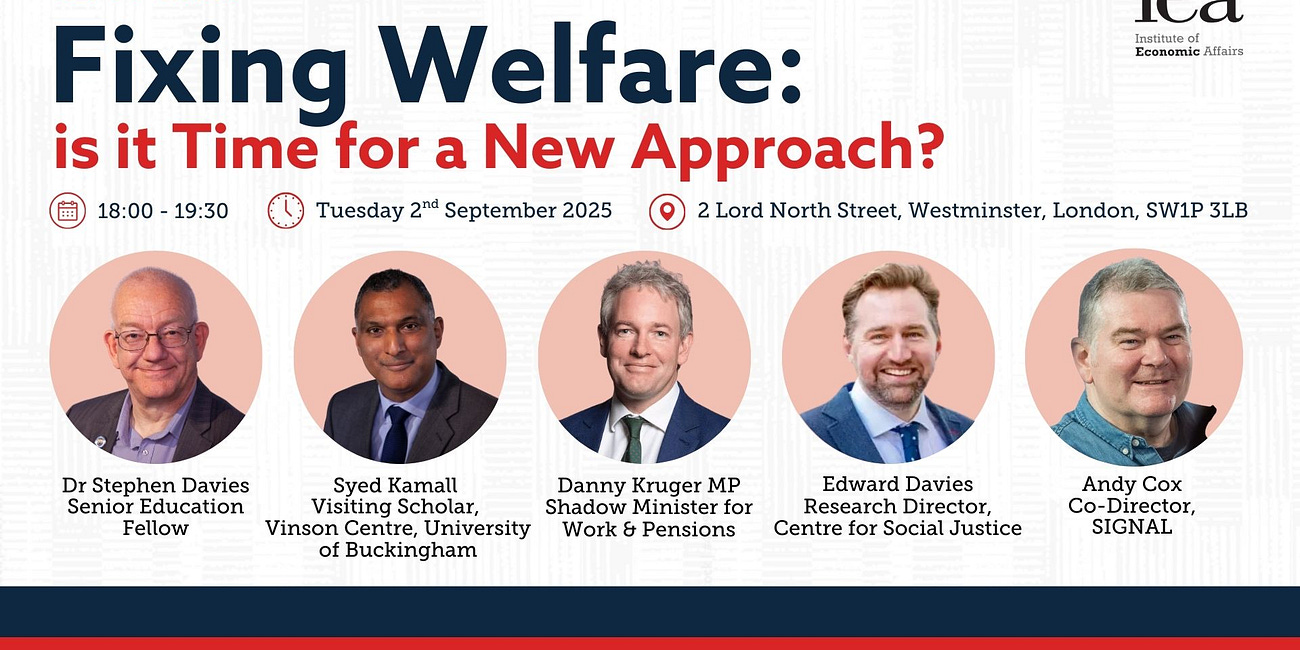 INVITATION: Fixing welfare - is it Time for a New Approach?