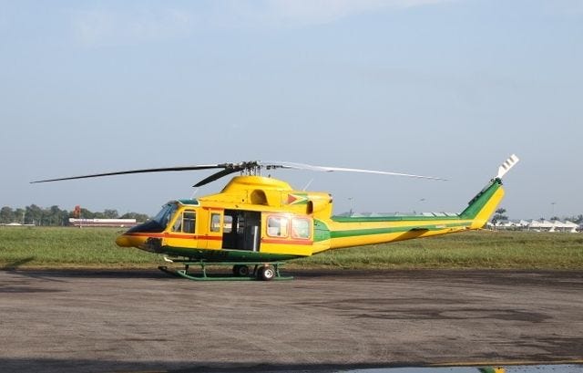 bell 412 twin huey of guyana defence force