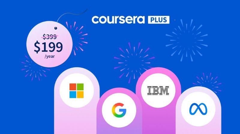 Coursera Plus Annual at 50% OFF - New Year Sale