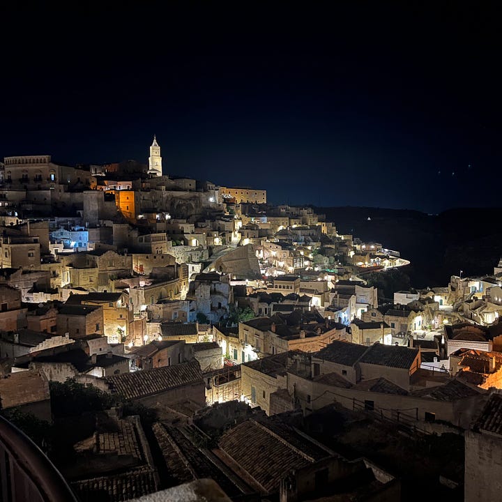 Matera by day and night