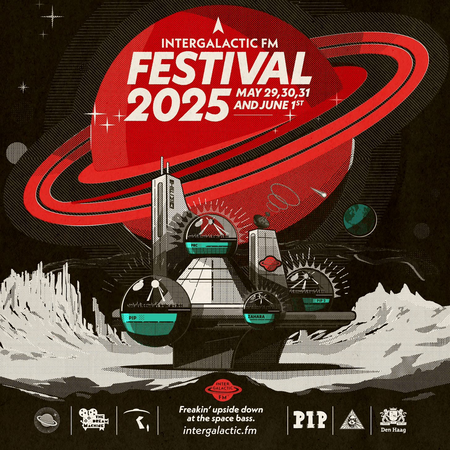 Intergalactic FM Festival 2025 - Flyer front