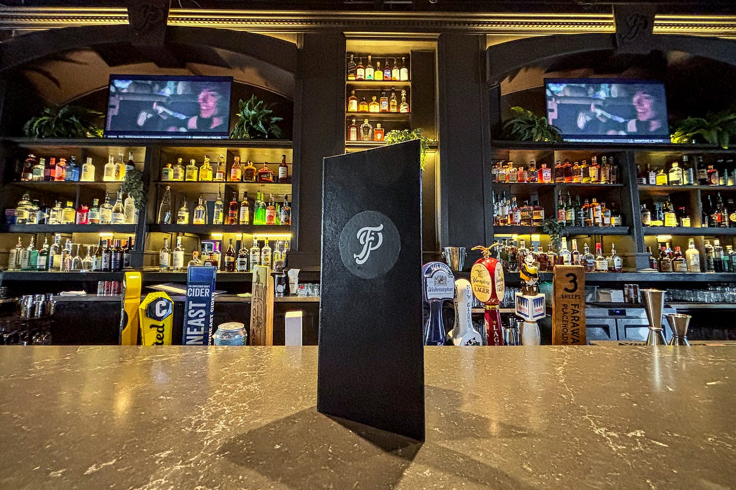 The menu and bar at Faraway Place in downtown Wausau