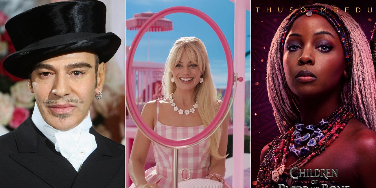 John Galliano Met Exhibition, Barbie 2 Salary Standoff, Children of Blood and Bone Fallout