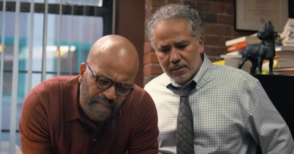 Jeffrey Wright and John Ortiz in American Fiction