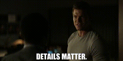 Image of Details matter.