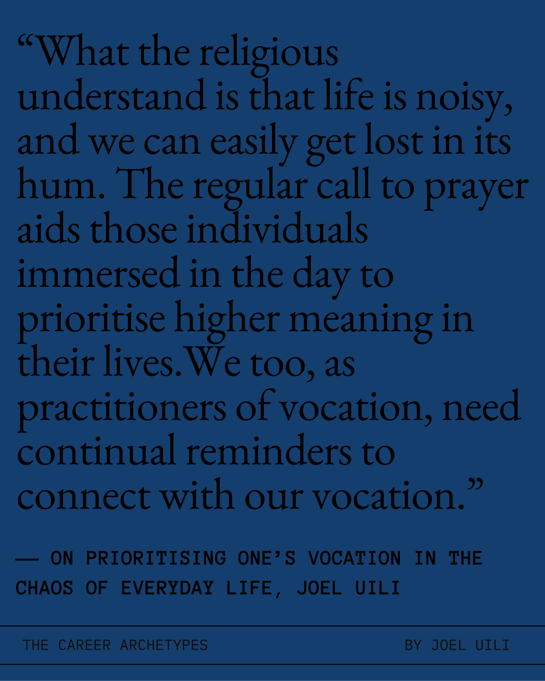 Vocation Paragraph How to prioritise your vocation in the chaos of everyday life