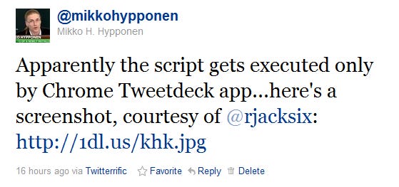 Tweetdeck XSS