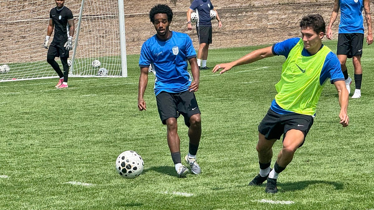 With experience all over field, men's soccer team working to refine, sharpen in preseason training