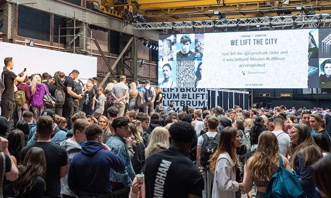 Social Wall Example - Gymshark Event | Case Studies